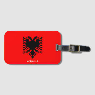 Albanië National Flag Patriotic Bagagelabel
