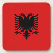 Albanië Onderzetter vlag (Voorkant)