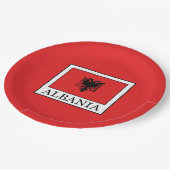 Albanië Papieren Bordje (Gekanteld)