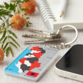 albanië politieke kaart sleutelhanger (Voorkant Rechts)