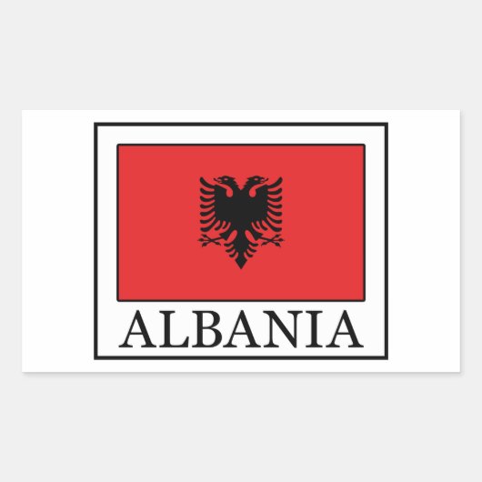 Albanië Rechthoekige Sticker (Voorkant)