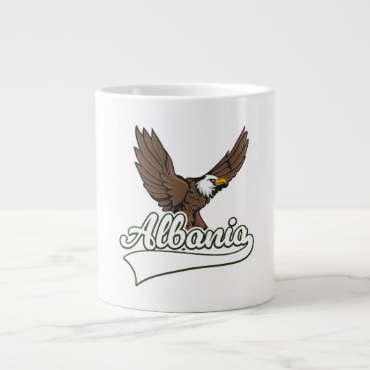 Albanië reizen logo grote koffiekop (Voorkant)