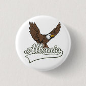 Albanië reizen logo ronde button 3,2 cm (Voorkant)