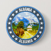 Albanië Ronde Button 7,6 Cm (Voorkant)