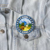 Albanië Ronde Button 7,6 Cm (In situ)