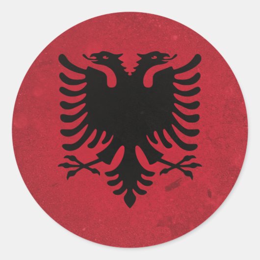 Albanië Ronde Sticker (Voorkant)