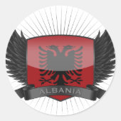 ALBANIË RONDE STICKER (Voorkant)
