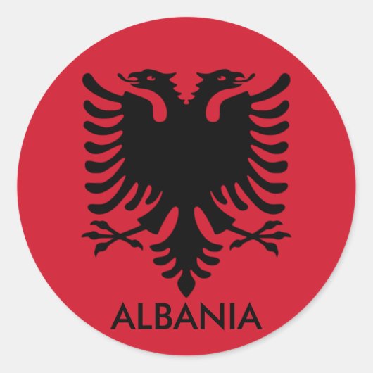 albanië ronde sticker (Voorkant)