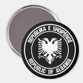 Albanië Round Emblem Magneet (Voorkant / Achterkant)