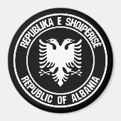 Albanië Round Emblem Magneet (Voorkant)