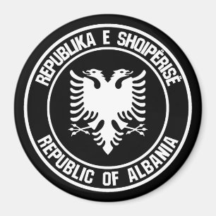 Albanië Round Emblem Magneet