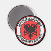 Albanië Round Emblem Magneet (Voorkant / Achterkant)