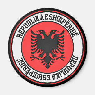 Albanië Round Emblem Magneet