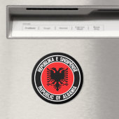 Albanië Round Emblem Magneet (Insitu (Vaatwasser))