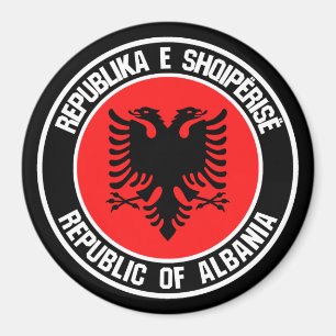Albanië Round Emblem Magneet