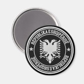Albanië Round Emblem Magneet (Voorkant / Achterkant)