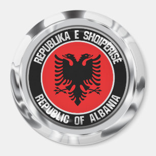 Albanië Round Emblem Magneet