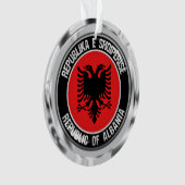 Albanië Round Emblem Ornament (voorkant)