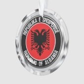 Albanië Round Emblem Ornament (voorkant)
