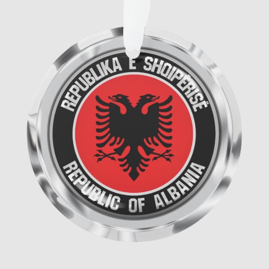 Albanië Round Emblem Ornament (voorkant)