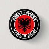 Albanië Round Emblem Ronde Button 3,2 Cm (Voorkant)