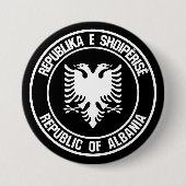 Albanië Round Emblem Ronde Button 7,6 Cm (Voorkant)
