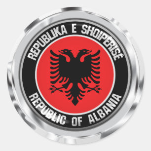 Albanië Round Emblem Ronde Sticker