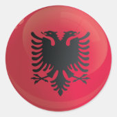 Albanië Round Piccon-vlag Ronde Sticker (Voorkant)