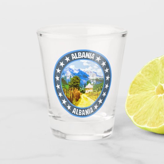 Albanië Shot Glas (Voorkant)