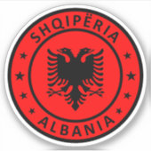 Albanië, Shqiperia Sticker (Voorkant)