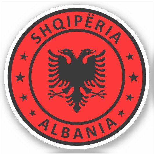 Albanië, Shqiperia Sticker (Voorkant)