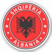 Albanië, Shqiperia Sticker (Voorkant)