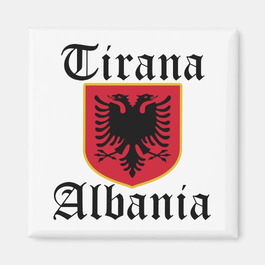 Albanië Tirana Wapen Magneet (Voorkant)