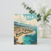 Albanië Travel Art Vintage Briefkaart (Staand voorkant)