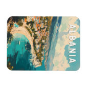 Albanië Travel Art Vintage Magneet (Horizontaal)