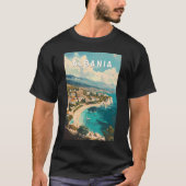 Albanië Travel Art Vintage T-shirt (Voorkant)