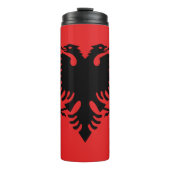 Albanië Travel Mug, patriottische Albanese vlag Thermosbeker (Voorkant)