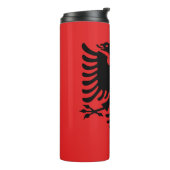 Albanië Travel Mug, patriottische Albanese vlag Thermosbeker (Gedraaid links)