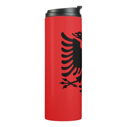 Albanië Travel Mug, patriottische Albanese vlag Thermosbeker (Gedraaid links)