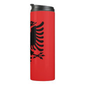 Albanië Travel Mug, patriottische Albanese vlag Thermosbeker (Geroteerd rechts)