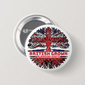 Albanië Verenigd Koninkrijk - Britse boom Ronde Button 5,7 Cm (Voorkant /achterkant)