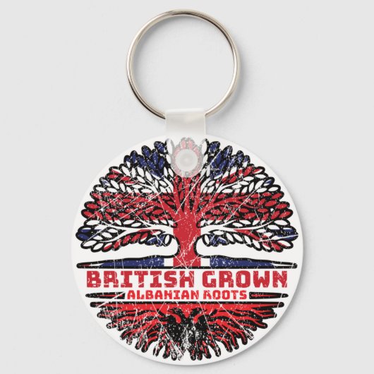 Albanië Verenigd Koninkrijk - Britse boom Sleutelhanger (Voorkant)
