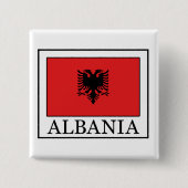 Albanië Vierkante Button 5,1 Cm (Voorkant)