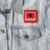 Albanië Vierkante Button 5,1 Cm (In situ)