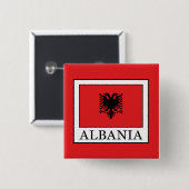 Albanië Vierkante Button 5,1 Cm (Voorkant /achterkant)