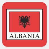 Albanië Vierkante Sticker (Voorkant)