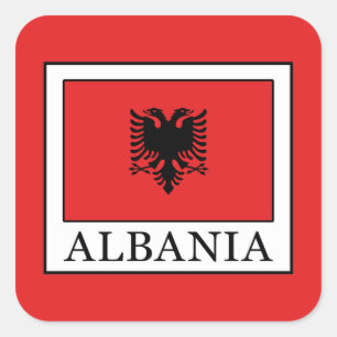 Albanië Vierkante Sticker