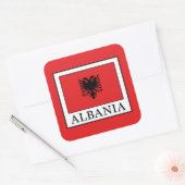 Albanië Vierkante Sticker (Envelop)
