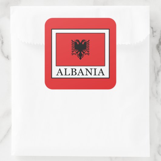 Albanië Vierkante Sticker (Tas)