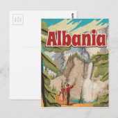 Albanie vintage reisposter briefkaart (Voorkant / Achterkant)